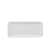 Thunder Group Classic Black Black Melamine Plate, 5" x 11 1/4", 12/Case - White