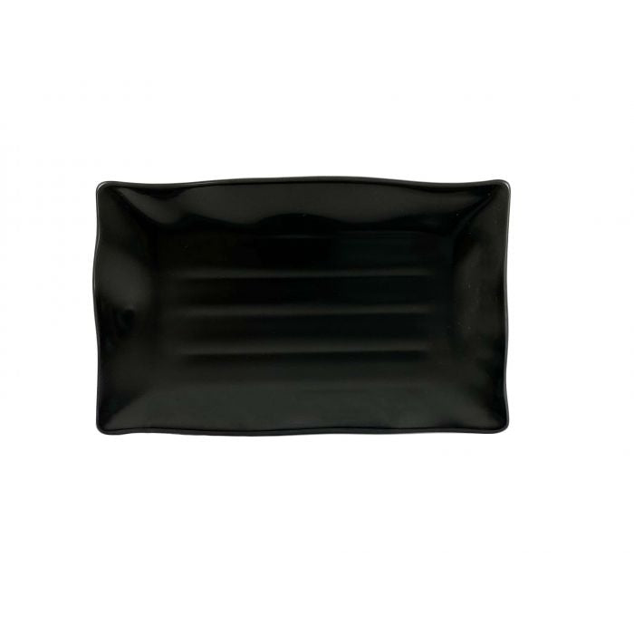 Thunder Group Classic Black Black Melamine Plate, 9 1/8" x 13 1/2" - Black