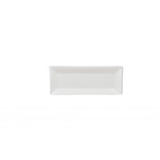Thunder Group Classic Black Black Melamine Plate, 4" x 10 1/4", 12/Case - White