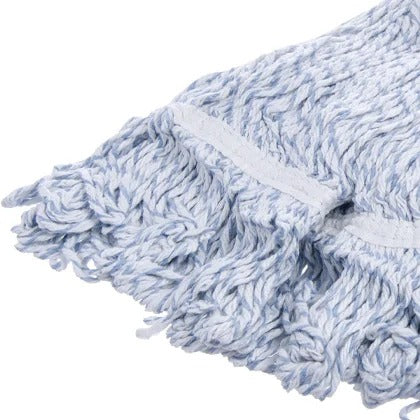 Carlisle Rayon Blend Wet Mop Head, 18" Long, Blue - 20 oz.