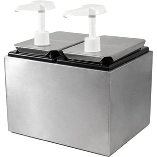 Carlisle Condiment Dispenser Rail, Silver - 1 #10 Jug 5 qt.
