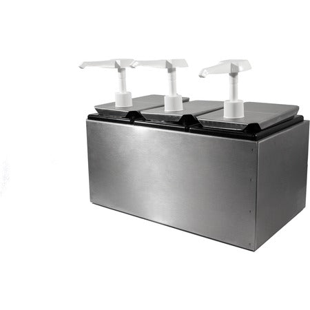 Carlisle Condiment Dispenser Rail, Silver - 7.5 qt.