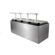 Carlisle Condiment Dispenser Rail, Silver - 10 qt.
