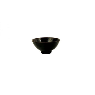 Thunder Group Tenmoku Melamine Rice Bowl, Black, 12/Case - 11 oz.
