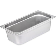 Carlisle DuraPan Stainless Steel Steam Table Pan, 1/3 Size, Silver - 4"