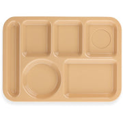 Carlisle 614PC25 Polycarbonate Compartment Tray, 10" x 14", Beige - Default Title