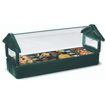 Carlisle 660103 Plastic Salad Bar, 5 Pans, Black - Default Title