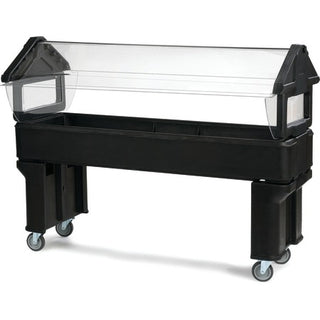 Carlisle Salad Bar, 23 5/8" x 72 1/8" - Black