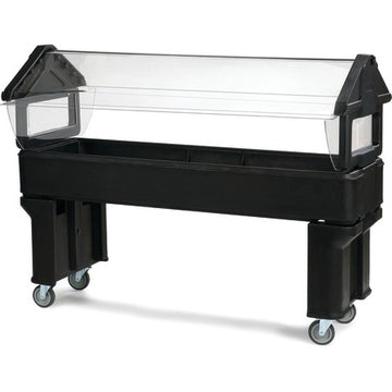 Carlisle Salad Bar, 23 5/8" x 72 1/8" - Black