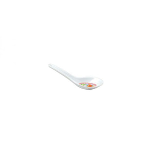 Thunder Group 7004TP Peacock Melamine Soup Spoon, 0.75 oz., White, 60/Case - Default Title
