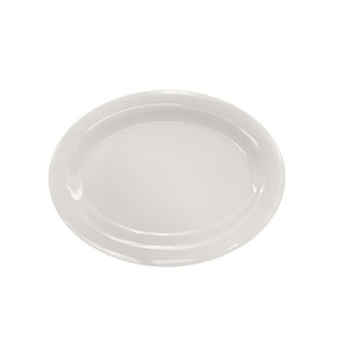 Thunder Group CR212V Colorful Melamine Platter, 9" x 12", Ivory, 12/Case - Default Title