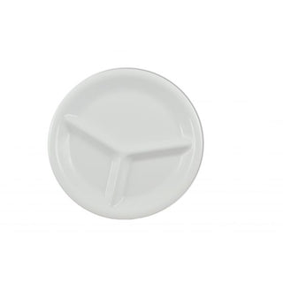 Thunder Group CR710W Colorful White Melamine Plate, 10 1/4" Diameter, 12/Pack - Default Title