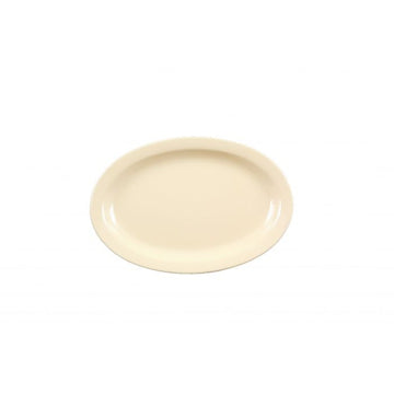 Thunder Group Nustone Melamine Platter, 6 3/4" x 9 1/2", 12/Pack - Beige