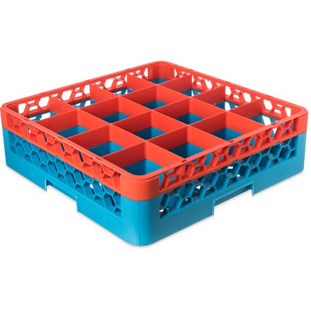 Carlisle RG16-1C412 OptiClean Polypropylene Glass Rack, Full Size, Orange - Default Title