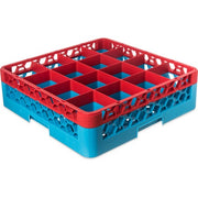 Carlisle RG16 OptiClean Polypropylene Glass Rack, Full Size, Red - 5 1/2"