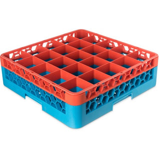 Carlisle RG25 OptiClean Polypropylene Glass Rack, Full Size - Orange