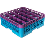 Carlisle RG25 OptiClean Polypropylene Glass Rack, Full Size - Purple
