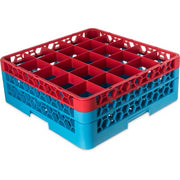 Carlisle RG25 OptiClean Polypropylene Glass Rack, Full Size - Red