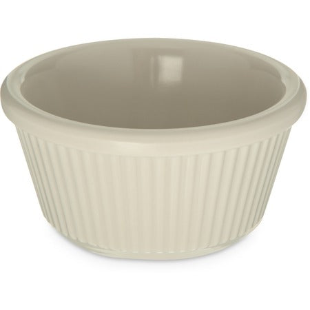 Carlisle Fluted Melamine Ramekin, 3 oz., 48/Case - 1 7/16" / Ivory