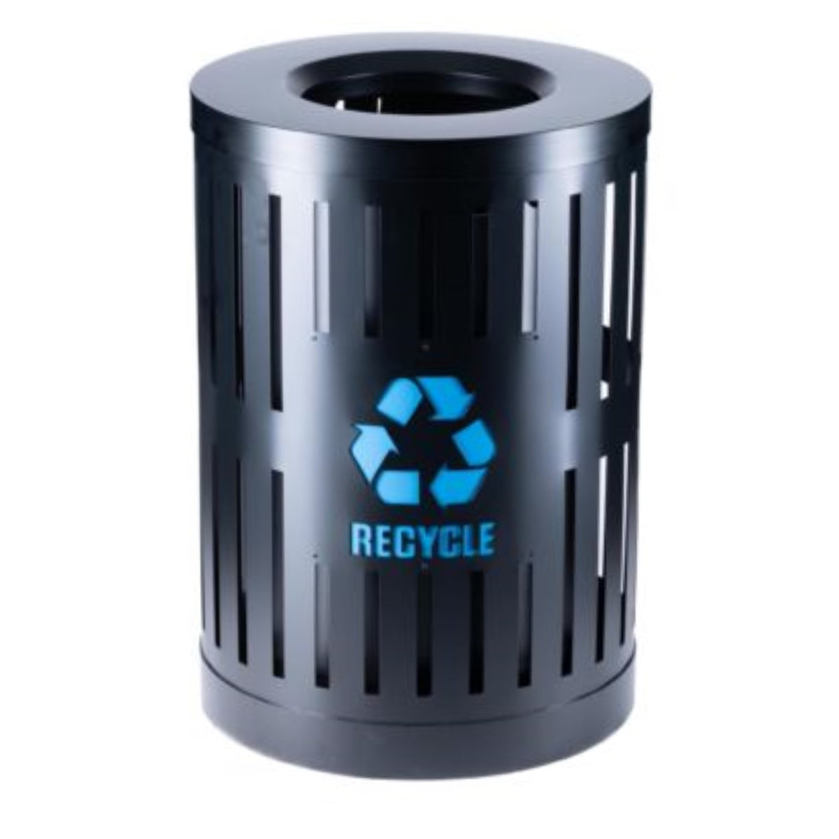 Commercial Zone Parkview Steel Trash Can, 34 gal., Black - Recycling Bin