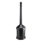 Commercial Zone Smokers' Outpost Polyethylene Cigarette Receptacle, 5 qt. - Black
