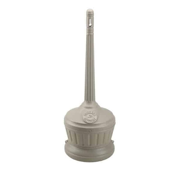 Commercial Zone Smokers' Outpost Polyethylene Cigarette Receptacle, 16 qt. - Beige