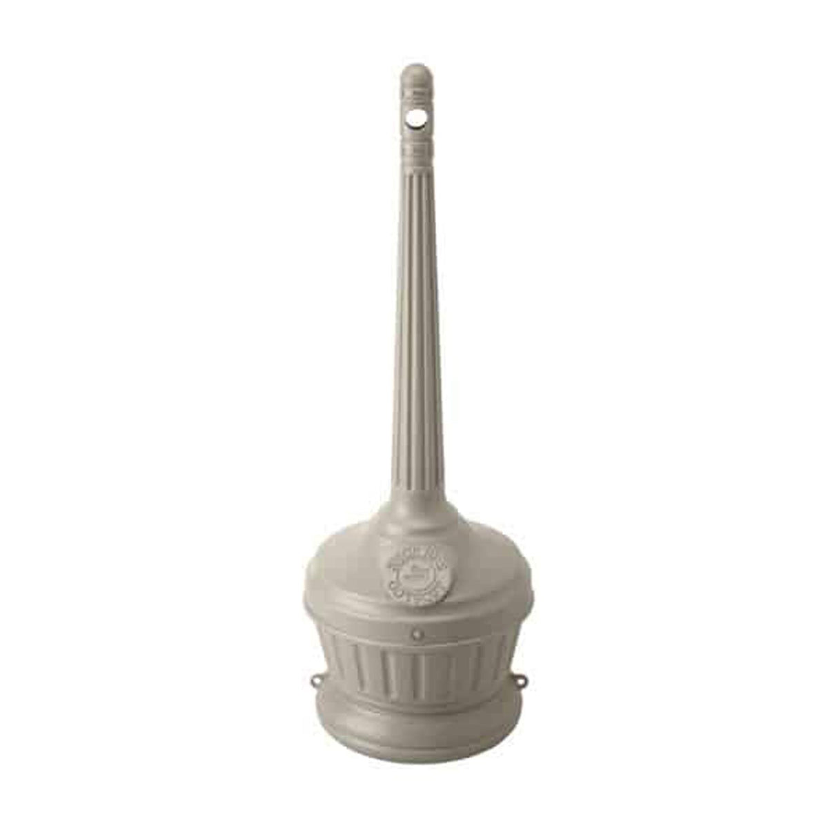 Commercial Zone 711402 Smokers' Outpost Polyethylene Cigarette Receptacle, 5 qt., Beige - Default Title