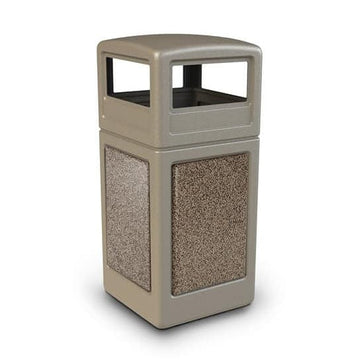 Commercial Zone StoneTec Decorative Trash Can, 42 gal. - Beige