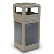 Commercial Zone StoneTec Decorative Trash Can, 42 gal. - Beige Gray