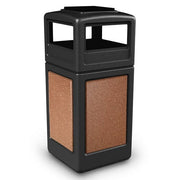Commercial Zone StoneTec Heavy Duty Plastic Trash Can, 42 gal. - Black Brown