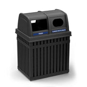 Commercial Zone ArchTec Steel Recycling Bin, 39 1/2" High, Black - 50 gal.