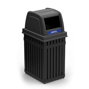 Commercial Zone ArchTec Steel Recycling Bin, 39 1/2" High, Black - 25 gal.