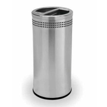 Commercial Zone 745829 Precision Series Stainless Steel Recycling Bin, 20 gal., Silver - Default Title