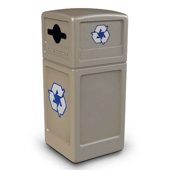 Commercial Zone Commerical Zone PolyTec Polyethylene Dome Lid, 42 gal. - Beige