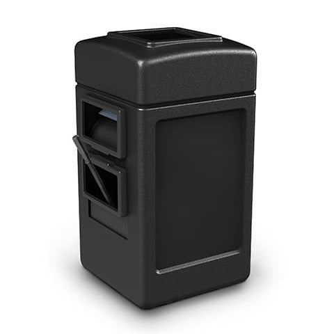 Commercial Zone Islander Series Heavy Duty Plastic Trash Can, 28 gal. - Black