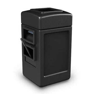 Commercial Zone Islander Series Heavy Duty Plastic Trash Can, 28 gal. - Black