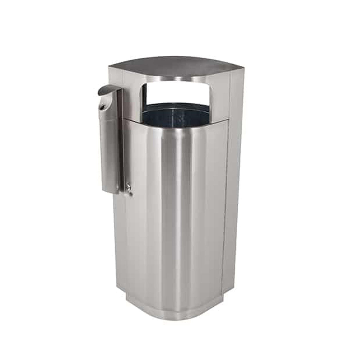 Commercial Zone Leafview Stainless Steel Trash Can, 3 1/2" Diameter, Silver - 20 gal.