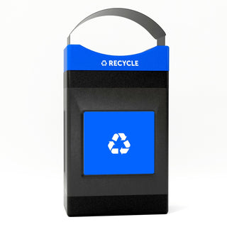 Commercial Zone Avante Trash Can, 30 gal. - Black Blue