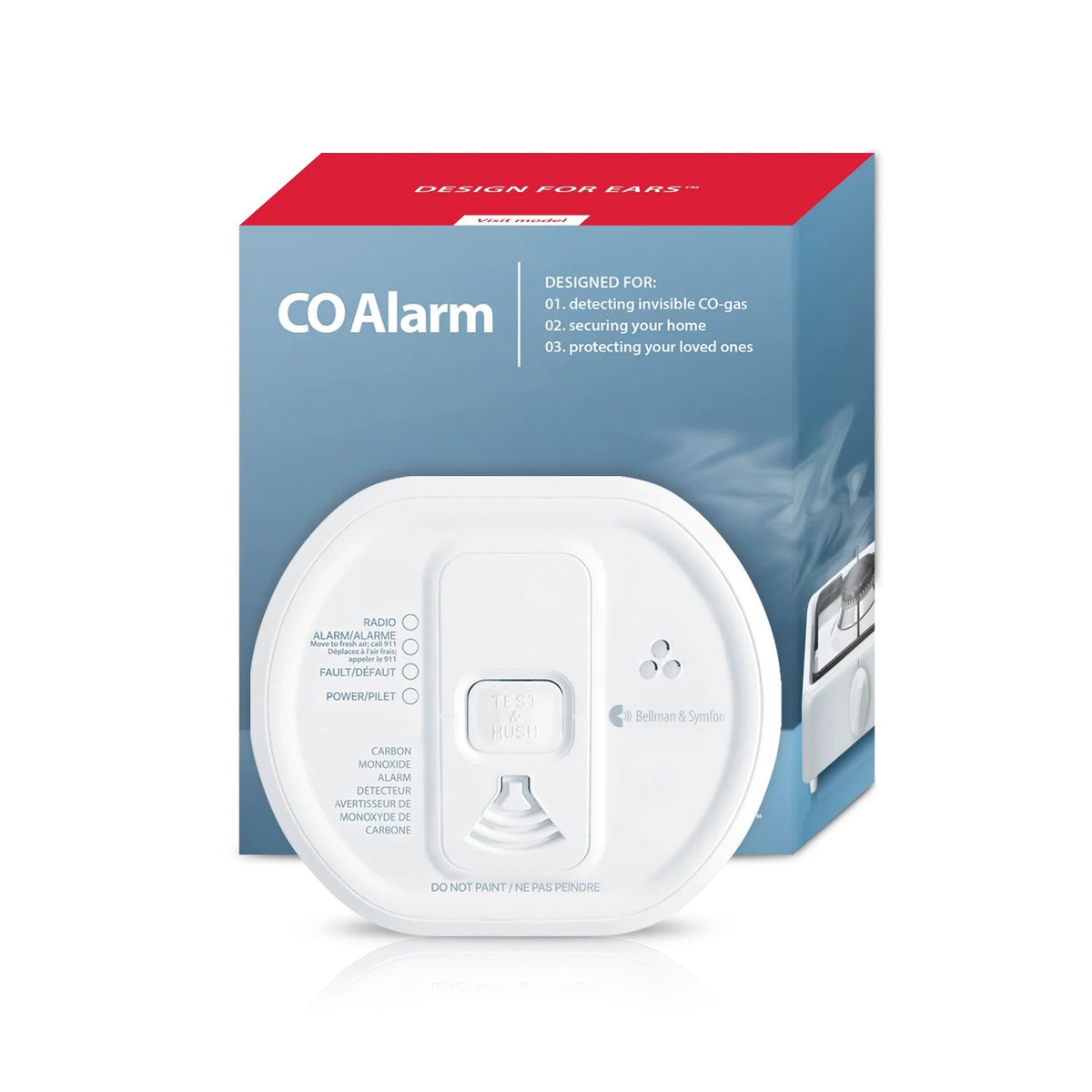 Bellman & Symfon BE1210-433 Alarm Transmitter, 4 11/16" Wide, White - Default Title