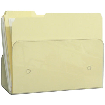 Omnimed 255750 Plastic Wall Pocket, 12" Wide, Clear