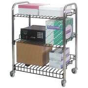 Omnimed 264650 Metal Wire Utility Cart, 23" x 23", Silver - photo 2