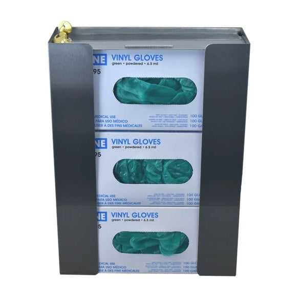 Omnimed Stainless Steel Dispenser, Silver - 3 Boxes