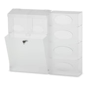 Omnimed 307005 Acrylic Isolation Station, 4 Boxes, Clear - Default Title