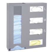 Omnimed Steel Isolation Station, 4 Boxes, Gray - Wall Mount