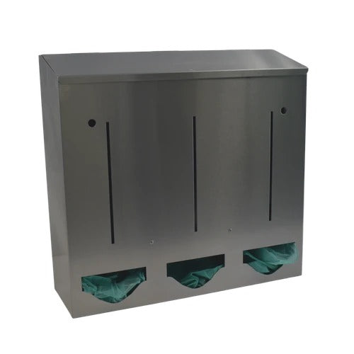 Omnimed Stainless Steel PPE Dispenser, 17" High, Silver - 18"