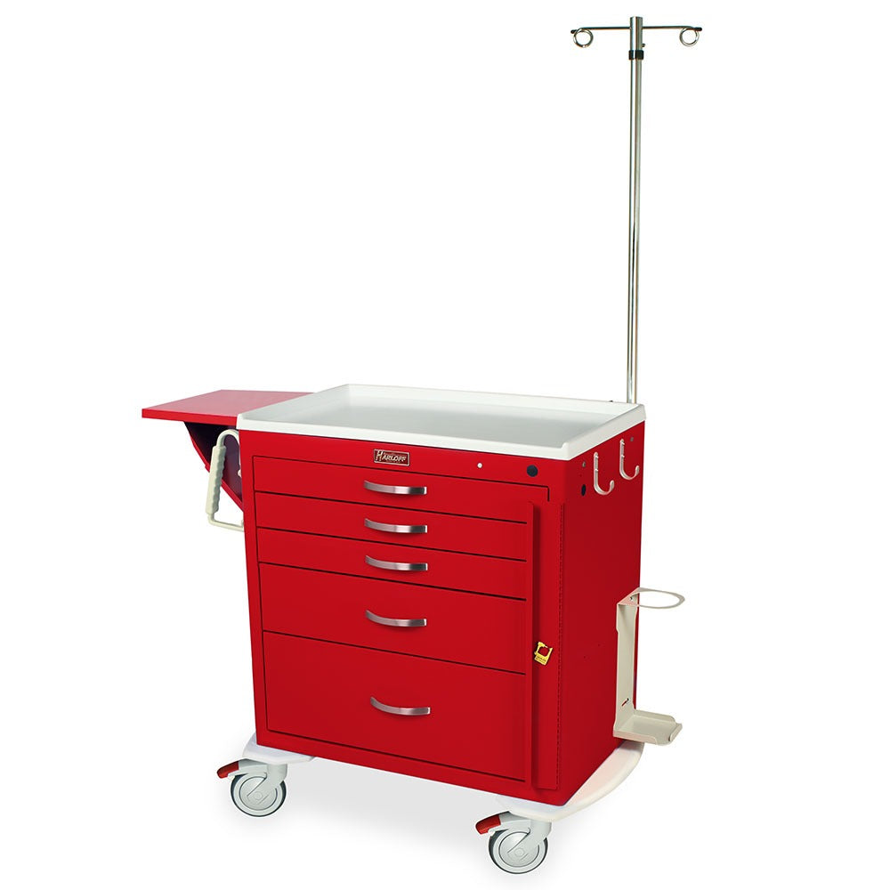 Harloff Powder Coated Steel Cart, 22" x 36 3/4" - 5-Drawer