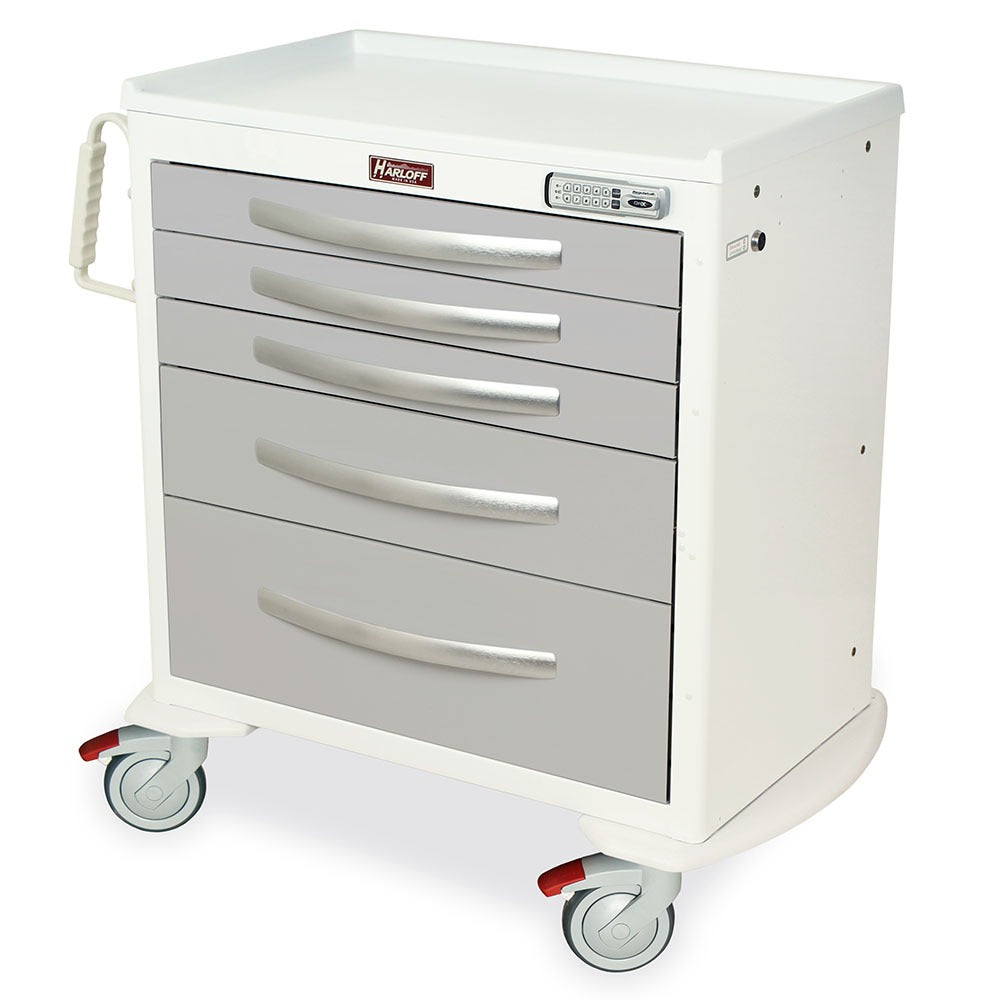 Harloff MPA3024E05 Powder Coated Aluminum Medical Cart, 22" x 36 3/4" - Default Title