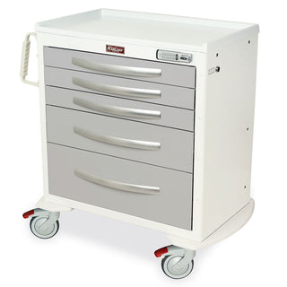 Harloff MPA3024E05 Powder Coated Aluminum Medical Cart, 22" x 36 3/4" - Default Title