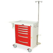 Harloff MPA3027B06+MD30-EMG1 Powder Coated Aluminum Medical Cart, 22" x 36 3/4" - Default Title