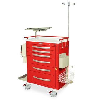 Harloff MPA3030B06 Powder Coated Aluminum Medical Cart, 22" x 36 3/4" - Default Title